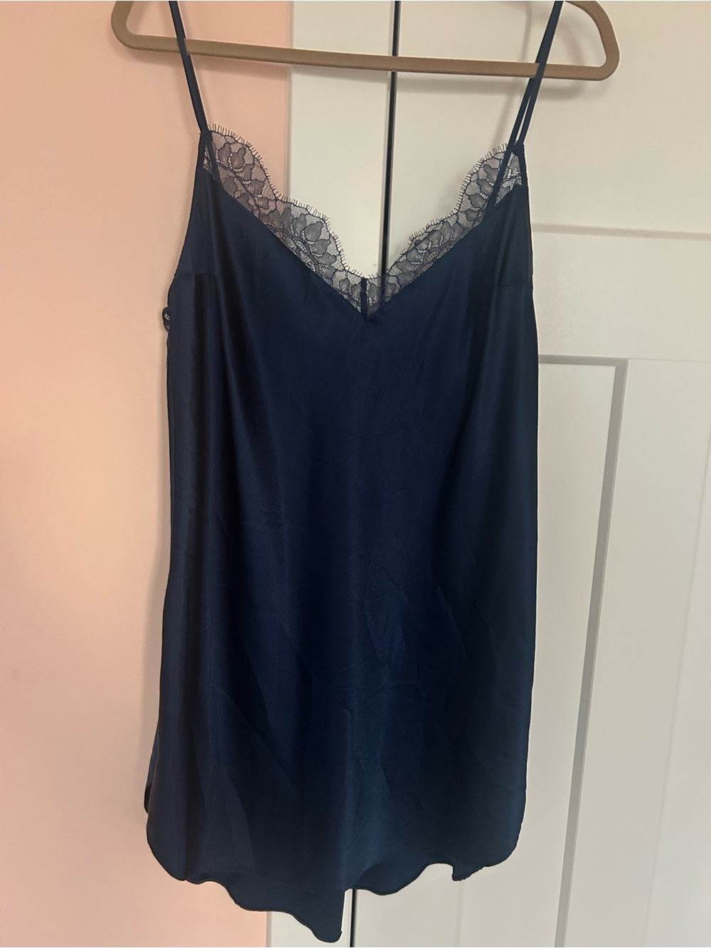 Victoria's Secret Navy Lace-Trim Slip